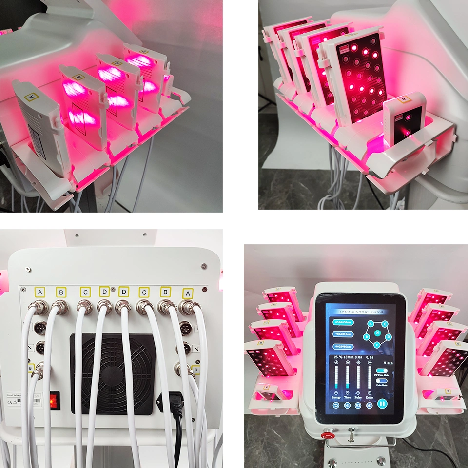 Lipolaser lipolisis 6D canggih 209mw Super 6d Lipo Laser Liposuction Machine dengan 635nm 650nm 780nm 810nm 940nm 980nm 3
