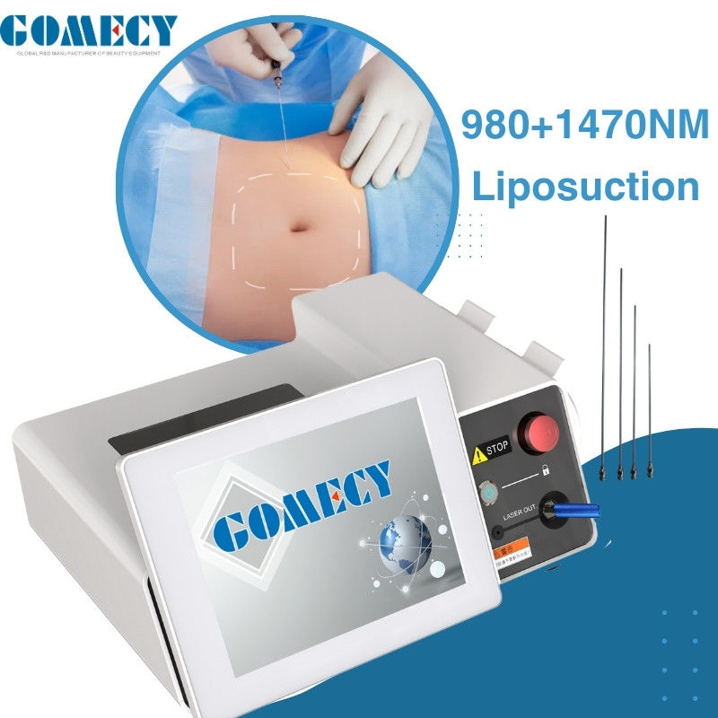 Profesional 1470 Nm 980 Nm Diode Laser Lipolisis Mesin Penurunan Lemak  Liposuction Vascular Varicose Veins Penghapusan Untuk Klinik Gigi